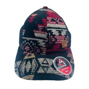 Avalanche Outdoor Supply Co. Men's Southwestern Print Trucker Hat Black Red OSFA